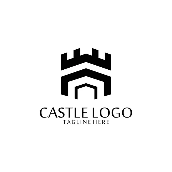 Burg Logo Symbol Vektor Illustration — Stockvektor