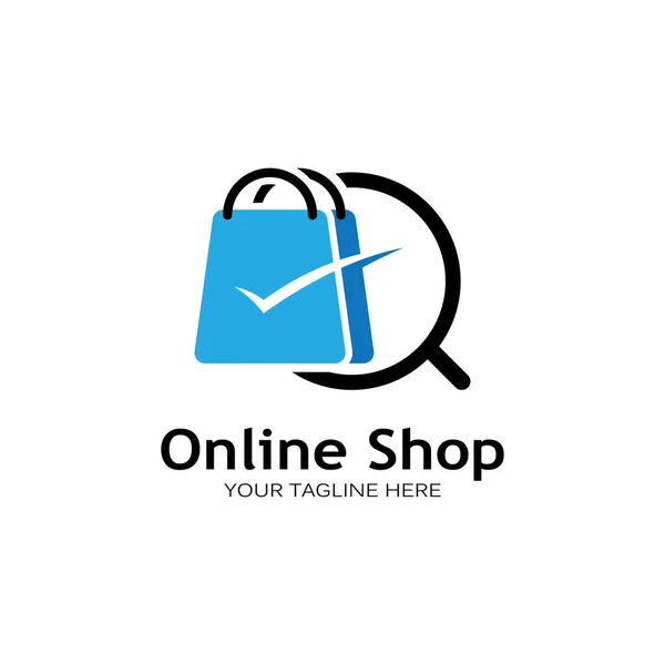 Shopping Bag Logo Vettoriale Illustrazione — Vettoriale Stock