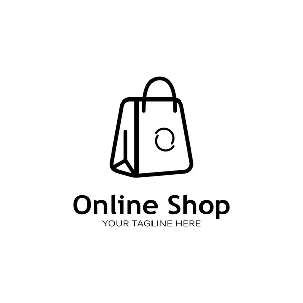 Einkaufstasche Logo Vektor Illustration — Stockvektor