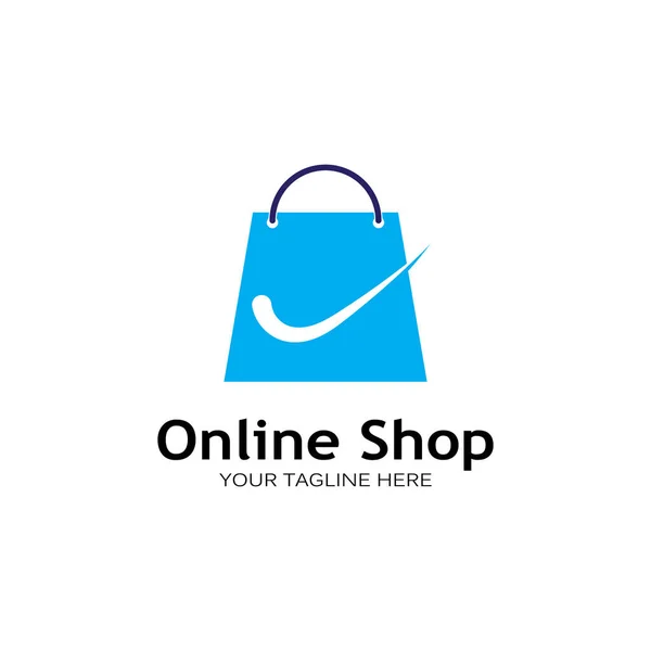 Einkaufstasche Logo Vektor Illustration — Stockvektor
