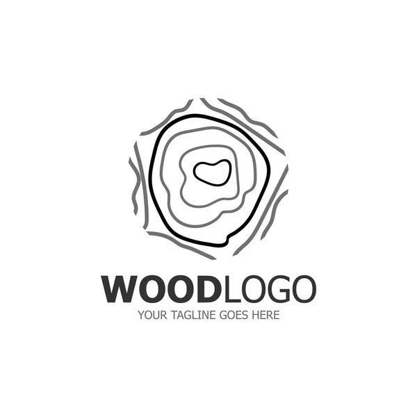 Wood Logo Based Vector Design — Stock Vector