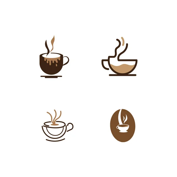 Logo Filiżanki Kawy Stylu Wektorowym — Wektor stockowy