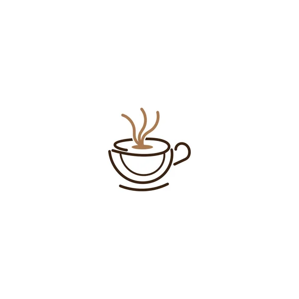 Logotipo Xícara Café Estilo Vetorial — Vetor de Stock