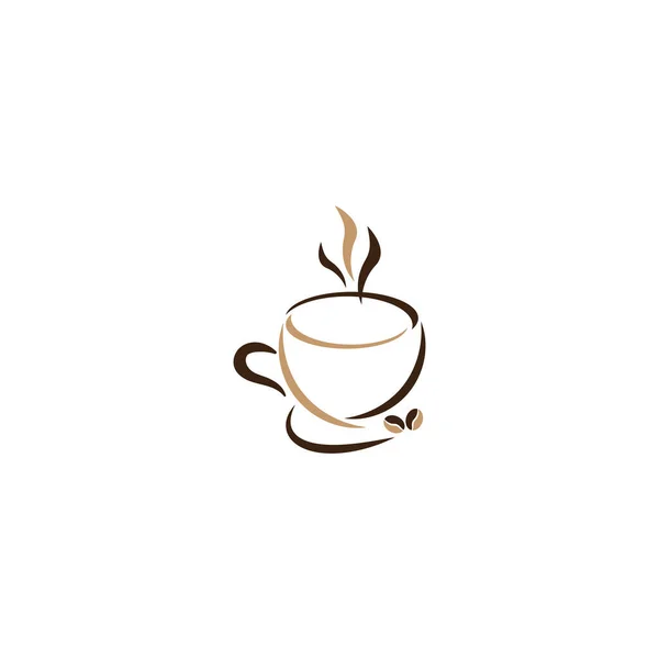 Logo Tasse Café Dans Style Vectoriel — Image vectorielle