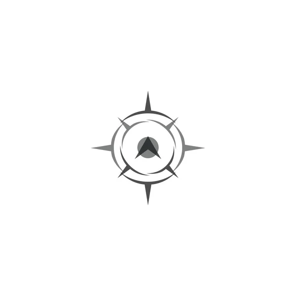 Logotipo Bússola Símbolo Com Conceito Vetor — Vetor de Stock
