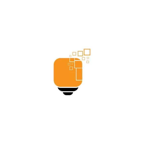 Luz Lâmpada Tecnologia Vetor Logotipo Ícone —  Vetores de Stock