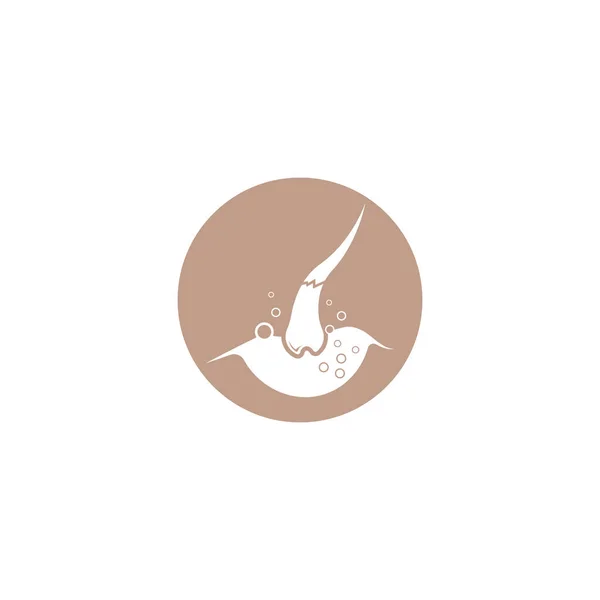Логотип Догляду Волоссям Векторною Ілюстрацією — стоковий вектор
