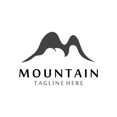 Dağ simgesi Logo Şablonu Vektör illüstrasyon Tasarımı