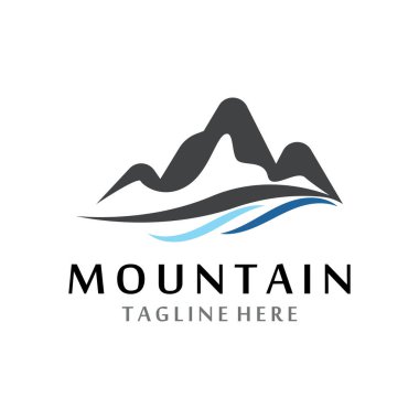 Dağ simgesi Logo Şablonu Vektör illüstrasyon Tasarımı