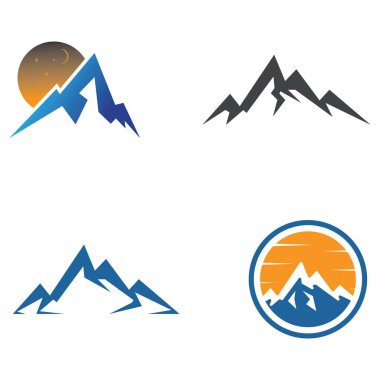 Dağ simgesi Logo Şablonu Vektör illüstrasyon Tasarımı