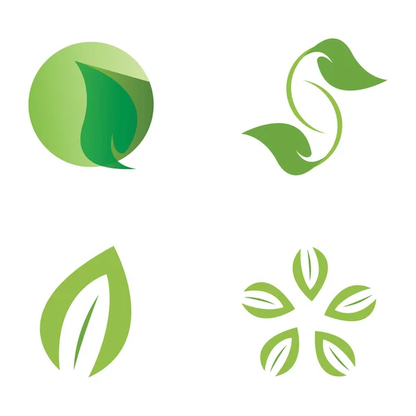 Icône Logo Feuille Verte Naturelle — Image vectorielle