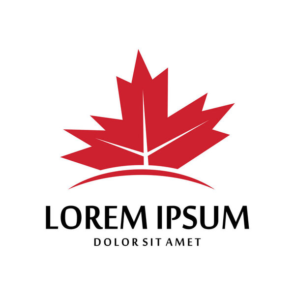 Шаблон векторной иллюстрации кленового листа