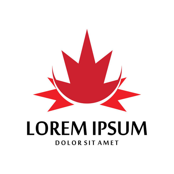 Шаблон векторной иллюстрации кленового листа