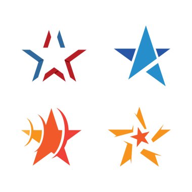 Yıldız simgesi şablon vektör illüstrasyon tasarımı