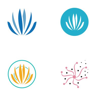 Vektör illüstrasyonlu karahindiba çiçeği logosu