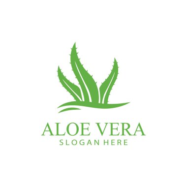 aloe vera logo design vector illustration