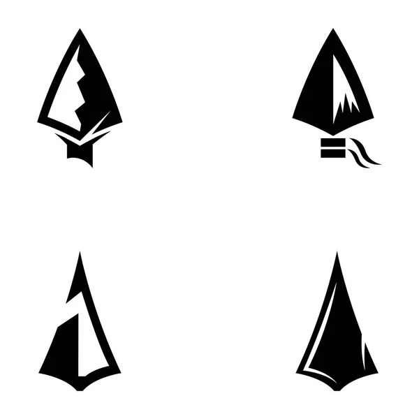 Design Spjut Logotyp Med Vektor Illustration — Stock vektor