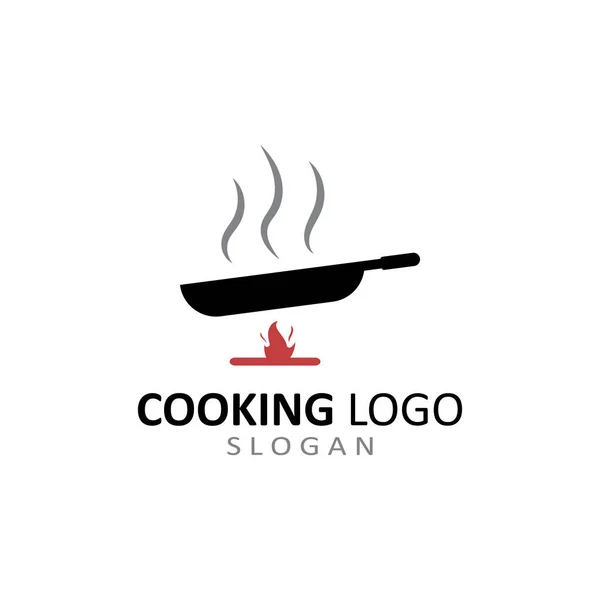 Logotipo Del Utensilio Para Cocinar Con Concepto Vector — Vector de stock