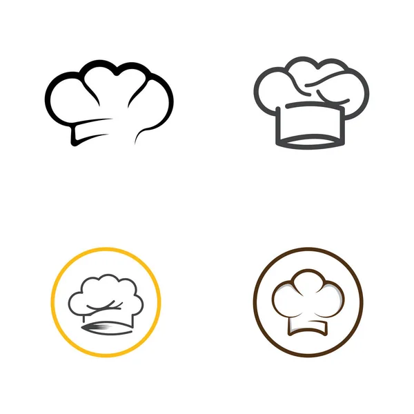 带有矢量插图的厨师帽标识设计 — 图库矢量图片