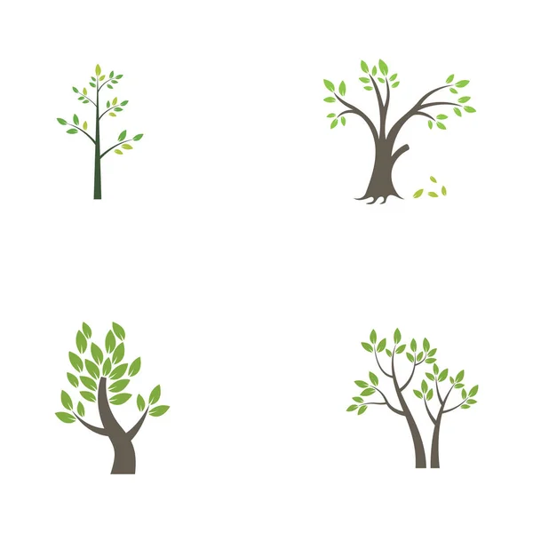 带有向量概念的树标识设计 — 图库矢量图片