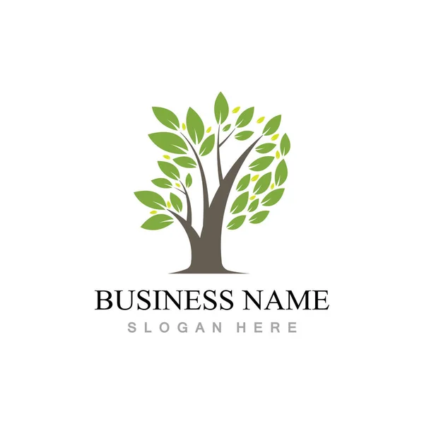 Baum Logo Design Mit Vektorkonzept — Stockvektor