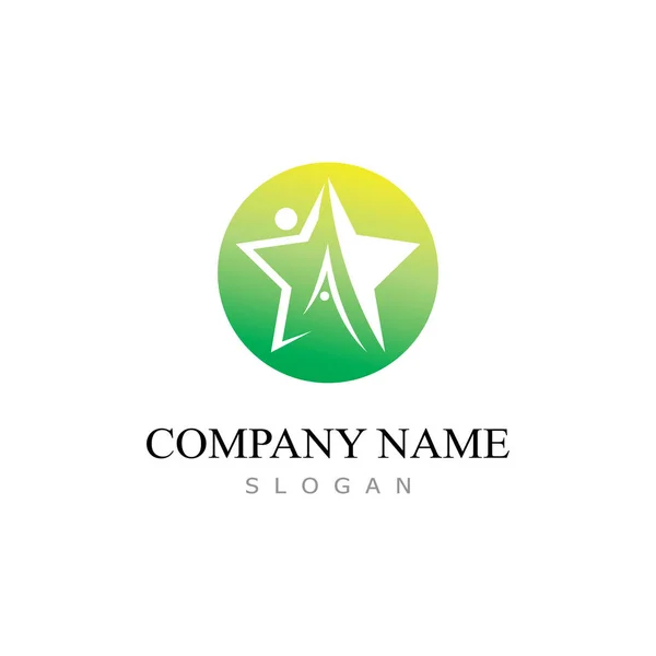 Star People Logo Design Vector Illustration — Stock Vector
