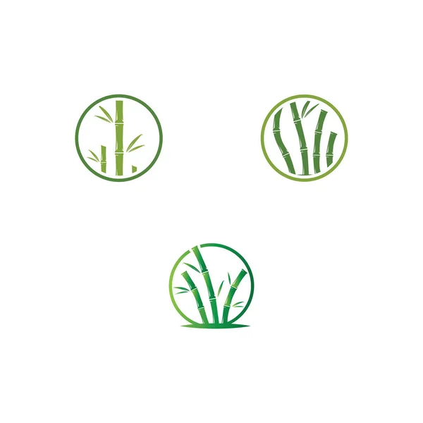 Bambu Logotyp Mall Vektor Ikon Illustration Design — Stock vektor