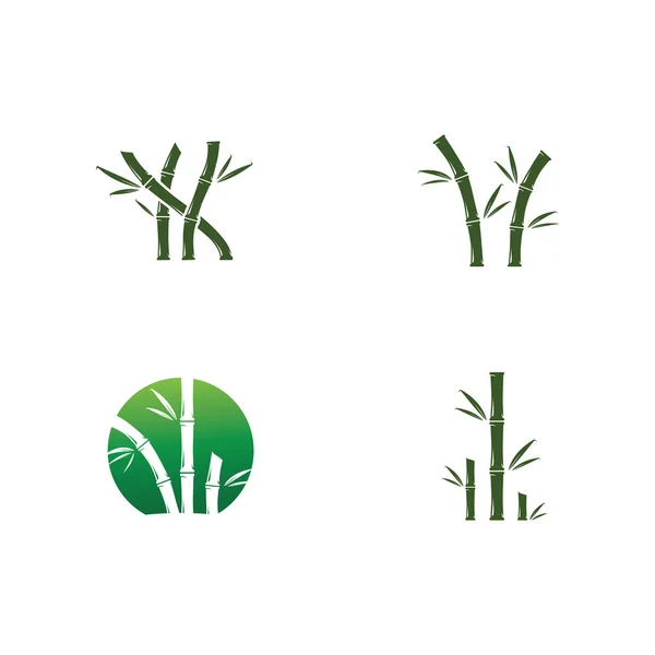 Bambú Logo Plantilla Vector Icono Ilustración Diseño — Vector de stock
