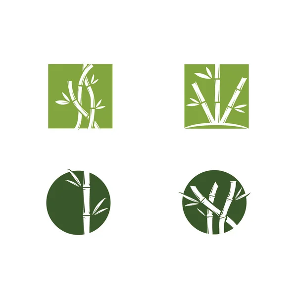 Modèle Logo Bambou Illustration Icône Vectorielle — Image vectorielle