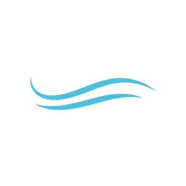 Dalga plajı logo tasarımı vektör çizimi