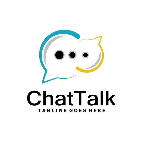 Sohbet kabarcığı logo vektör çizimi