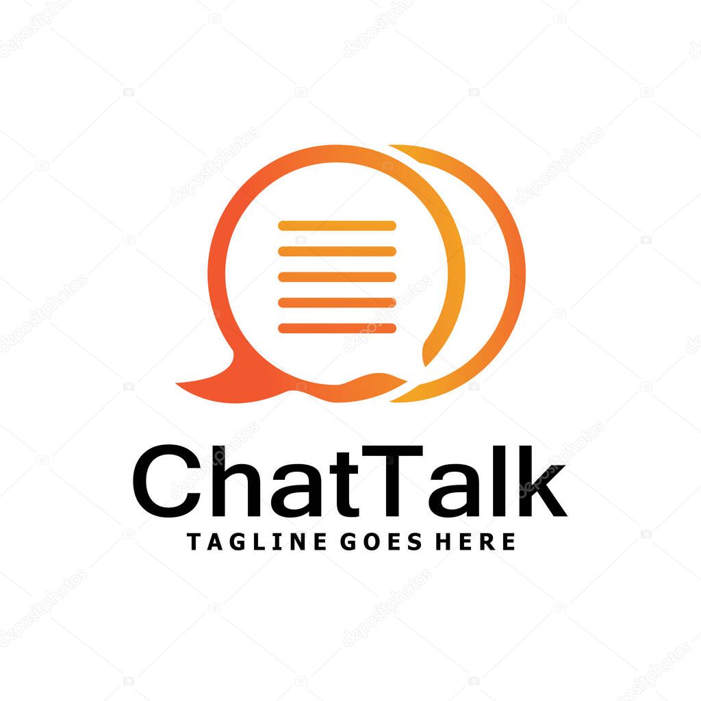 Chat bubble logo icon vector illustration