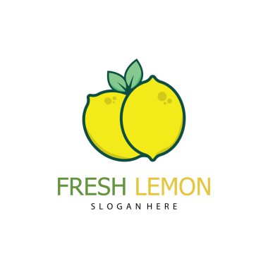 Taze limon meyvesi logosu ve taze limon suyu..