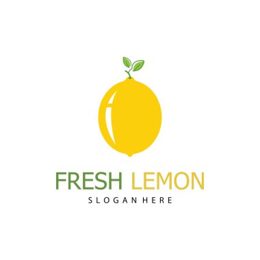 Taze limon meyvesi logosu ve taze limon suyu..
