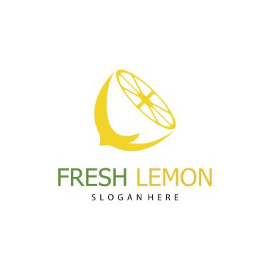 Taze limon meyvesi logosu ve taze limon suyu..