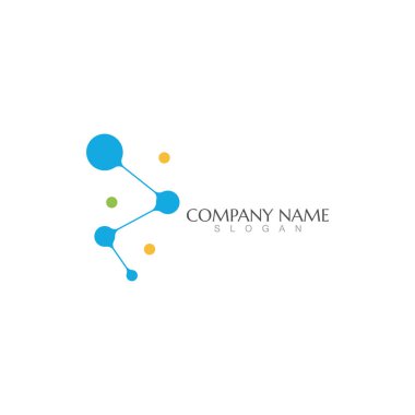 Molekül sembolü logo şablonu vektör illüstrasyon tasarımı 