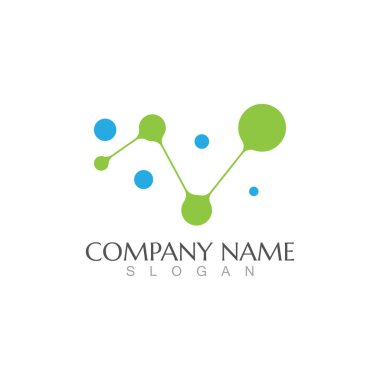 Molekül sembolü logo şablonu vektör illüstrasyon tasarımı 