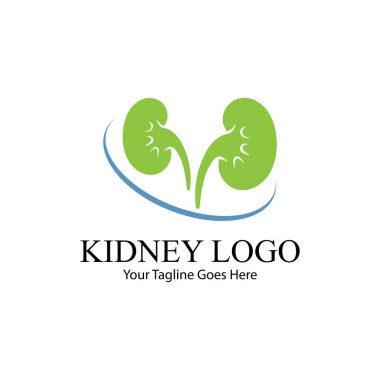 Böbrek vektör yanılsama logo şablonu