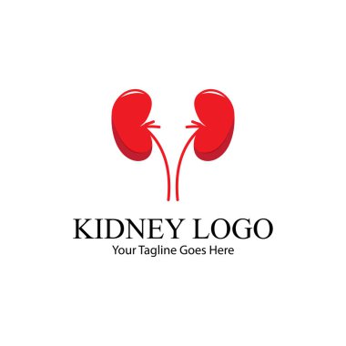 Böbrek vektör yanılsama logo şablonu