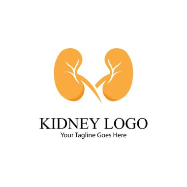 Böbrek vektör yanılsama logo şablonu