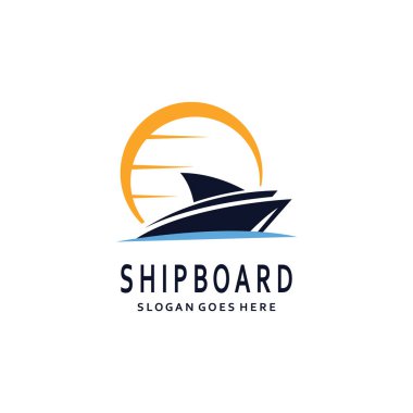 Seyahat gemisi Logo Şablonu vektör çizimi tasarımı