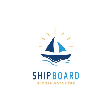 Seyahat gemisi Logo Şablonu vektör çizimi tasarımı