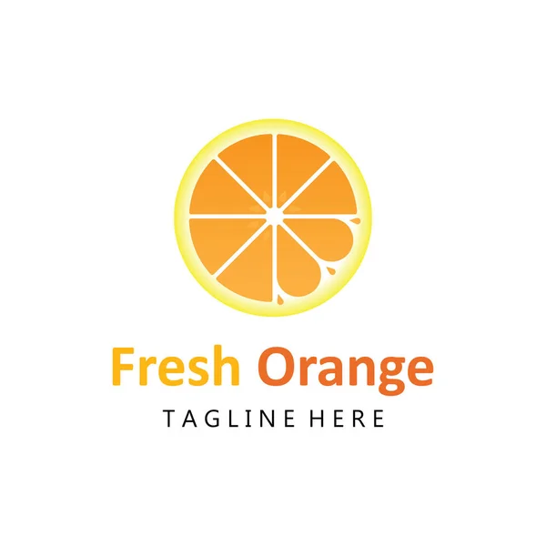 オレンジのロゴデザインベクトルアイコンイラストデザイン — ストックベクタ