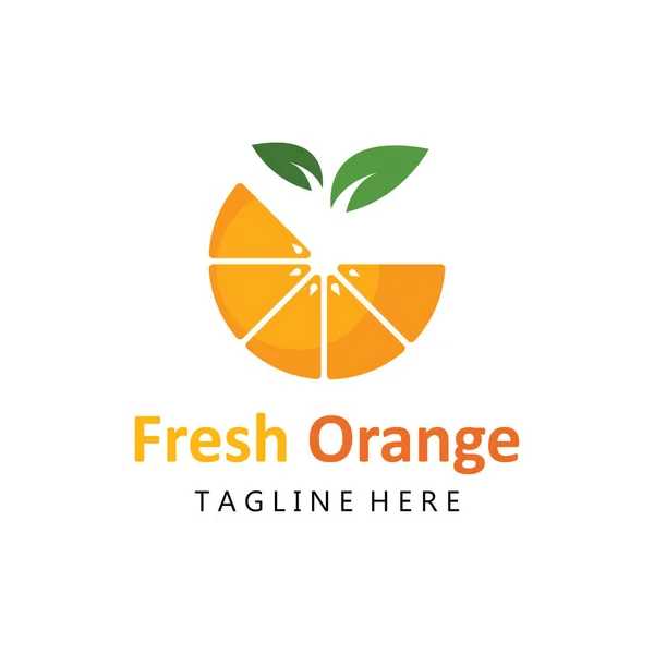 オレンジのロゴデザインベクトルアイコンイラストデザイン — ストックベクタ