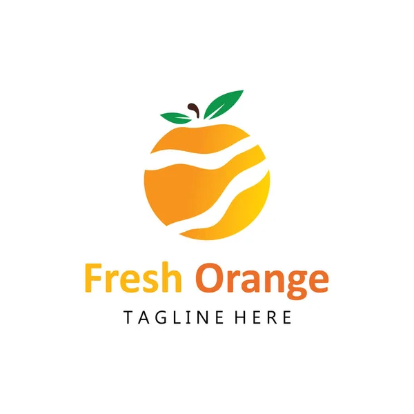 Orange Logo Design Vector Icon Illustration Design — Stock Vector