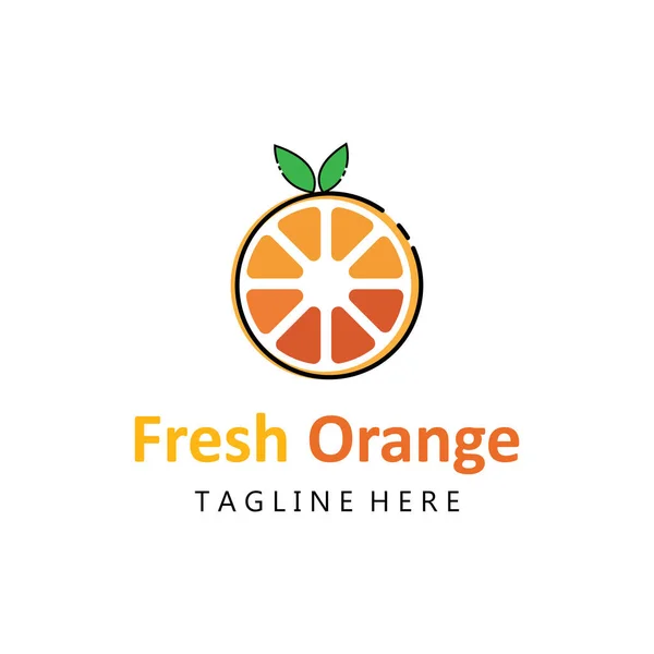 Disegno Logo Arancione Disegno Illustrazione Icona Vettoriale — Vettoriale Stock