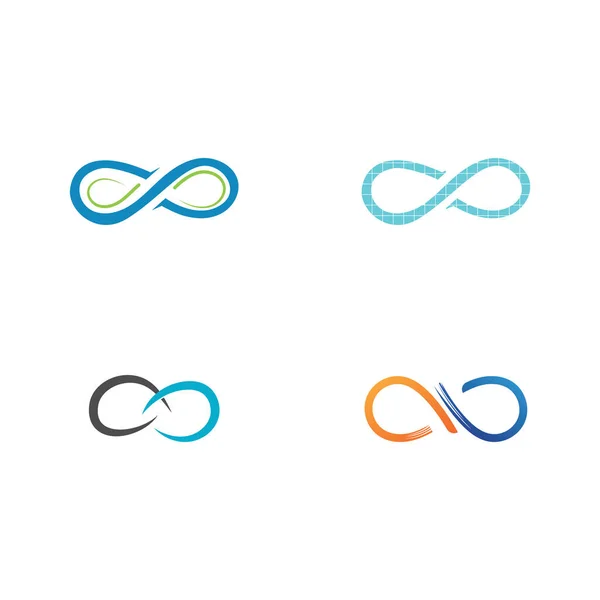 Infinity Design Illustration Icône Vectorielle Conception Modèle Logo — Image vectorielle