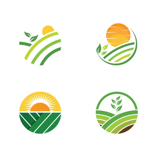 Fattoria Vettoriale Agricoltura Biologica Icona Illustrazione — Vettoriale Stock