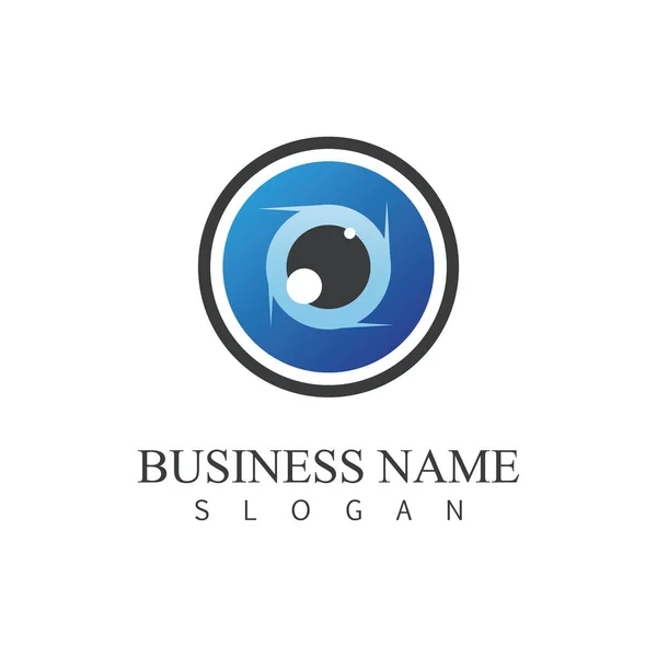 Branding Identity Corporate Eye Care Vector Logo Design — Stock Vector