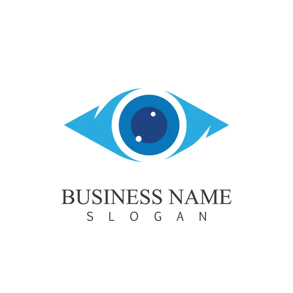 品牌识别企业眼睛护理病媒标志设计 — 图库矢量图片